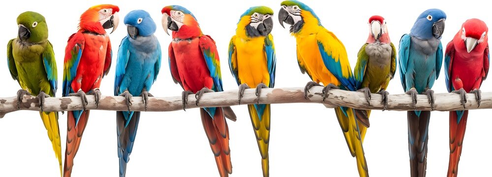 Birds and other small animals agains blue sky